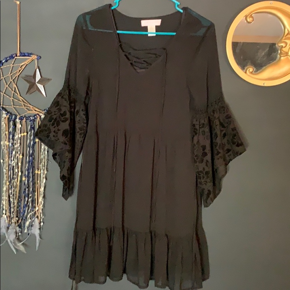 Boho Chic Black Dress